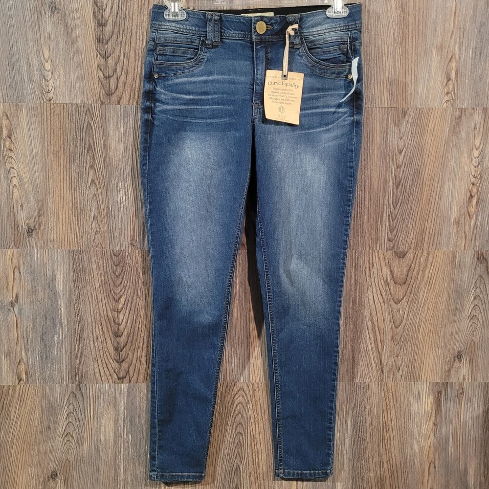 Democracy Ab Technology Jegging Size 8 x 30 Dark Wash Low Rise Elastic Waist NWT
